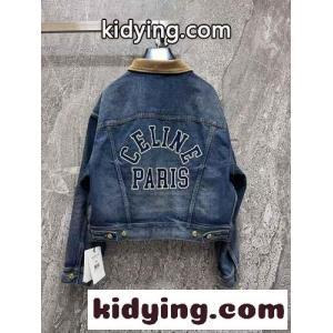 ロゴ刺繍入り デニムジャケット セリーヌ ブランド コピー ジャケット コピー 定番 カジュアルkid26mGnG5z