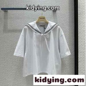 セーラー エンブロイダリー Tシャツ ゆったり 合わせやすい ミュウミュウ コピーブランド Tシャツ コピーkid26rWTbKj