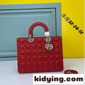 LADY dior コピー ラージバッグ クリスチャン・ディオール コピー スーパーコピー ラムスキン レッドkid269fyW9b