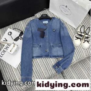ウォッシュド デニム オーバーサイズ ジャケット Gジャン プラダ ブランド コピー ジャケット コピー レディースkid26W9zuSr