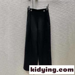 洗練された 無地 上品 ハイウエスト ダートパンツ ルイ・ヴィトン パンツ コピー ブラックkid26Cq8H5D
