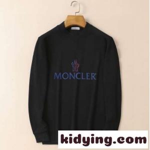 ベーシック ロゴ プリント クルーネック 長袖 モンクレール ブランド コピー Tシャツ コピー カジュアルkid26PvOTTj