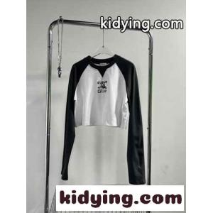 カジュアル 合わせやすい 配色 クルーネック 長袖Tシャツ セリーヌ コピーブランド Tシャツ コピーkid26jeSXna