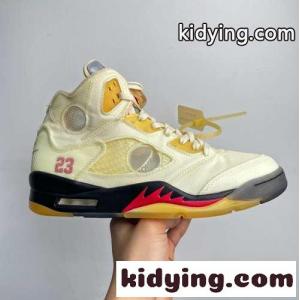 軽量 おしゃれ Off-white コピー X Air Jordan 5 オフホワイト コピー スニーカー コピーkid26emOjGb