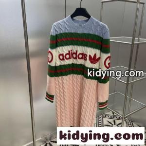 スーパーコピー adidas x gucci スーパーコピー ウール ニット ドレス グッチ スーパーコピー ワンピース コピー 長袖 クルーネックkid268veKfu