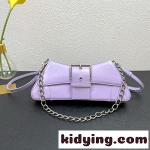 上品 おしゃれ LINDSAY スモール ショルダーバッグ バレンシアガ ブランド コピー バック コピー チェーンバッグ パープルkid26LnaiyC