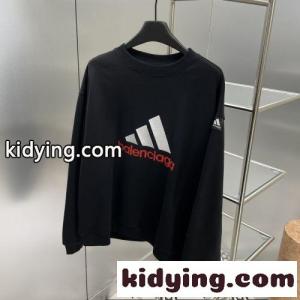 balenciaga コピーブランド x コピーブランド adidas オーバーサイズ スウェットシャツ バレンシアガ コピーブランド パーカー コピー ブラックkid26m49Dmm