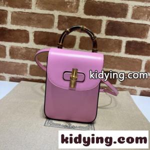 人気 可愛い バンブー ミニ ハンドバッグ グッチ コピー バッグ コピー ショルダーバッグ ピンクkid26L19bmi