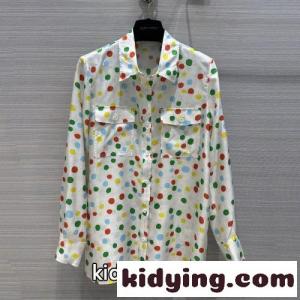 LV × YK ペインティッド ドット マスキュリンシャツ ルイヴィトン コピー シャツ コピー 快適 カジュアルkid26yW9HDC