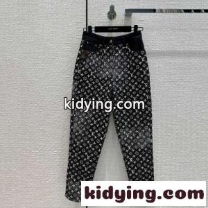 カジュアル モノグラム ルイ・ヴィトン ジーンズ コピー ハイウエスト デニムパンツkid26Sjyeee