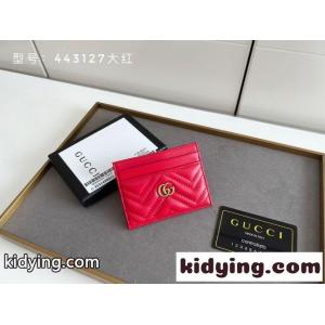 GGマーモント カードケース グッチ ブランド コピー 財布 コピー キルティング 薄型カード入れ レッドkid260zO1ju