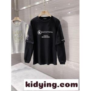 ユニセックス おしゃれ ダブルスリーブ 長袖 バレンシアガ コピーブランド Tシャツ コピー 人気kid26m4rCem
