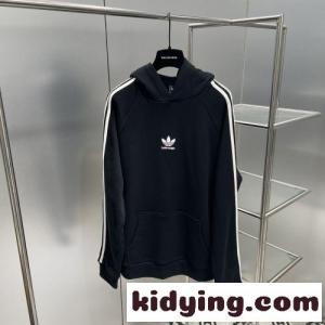 ユニセックス balenciaga コピーブランド ×コピーブランド adidas オーバーサイズ フーディ バレンシアガ コピーブランド パーカー コピー ブラックkid26W55fWv