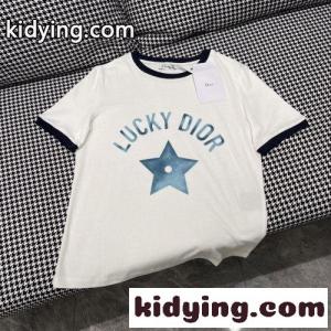 LUCKY dior コピー ベーシック おしゃれ クルーネック クリスチャン・ディオール コピー Tシャツ コピー 半袖 トップスkid26Hb09ve