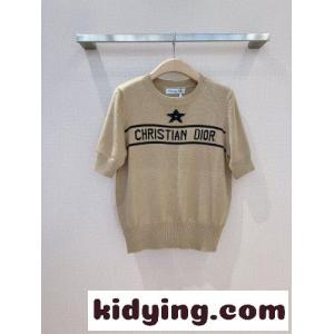 レディース 上品 クルーネック クリスチャン・ディオール コピー ニット コピー 半袖 トップスkid26HnqCmm