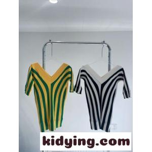 BOTTEGA veneta コピー 軽量 リブ リネントップ ボッテガ・ヴェネタ Tシャツ コピー レディースkid264n41zu
