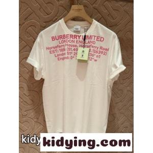 ロケーションプリント コットン クルーネック バーバリー ブランド コピー Tシャツ コピー トップスkid26yiCmey