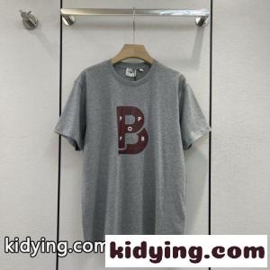 ベーシック ゆったり プリント クルーネック バーバリー コピーブランド Tシャツ コピー 半袖 トップスkid26DiqCae
