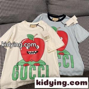 人気 グッチ コピーブランド Tシャツ コピー ゆったり 半袖 お洒落 プリント クルーネック トップスkid26OjuGvm