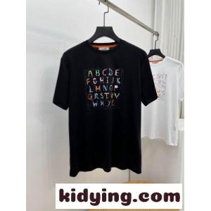 お洒落 プリント 人気 クルーネック エルメス ブランド コピー 半袖tシャツ コピー 快適 カジュアル 定番 トップスkid26iSbCyy