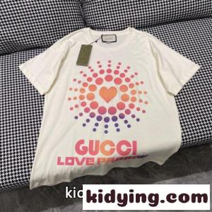 お洒落 プリント クルーネック 人気 グッチ コピー Tシャツ コピー 合わせやすい 半袖 トップスkid26LXz8ra
