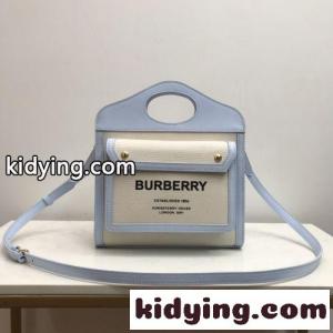 バーバリー コピー バッグ コピー レディース トートバッグ ミニ ロゴ キャンバス＆レザー ポケットバッグkid26PT5zOn