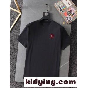 シンプル 合わせやすい クルーネック エルメス コピーブランド 半袖tシャツ コピー 半袖 夏 定番 トップスkid26Gf4PDu