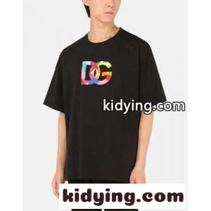 DGロゴ カジュアル ゆったり クルーネック ドルチェ&ガッバーナ コピーブランド Tシャツ コピー 半袖 コットンkid264Pv4Pn