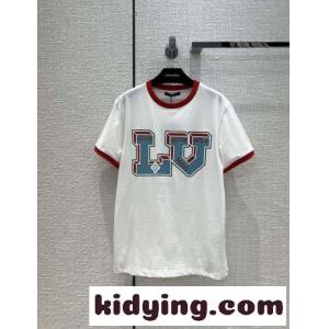 春夏 新作 人気 ルイ・ヴィトン Tシャツ コピー クルーネック コットン 半袖 プリント トップスkid26CS5DKf