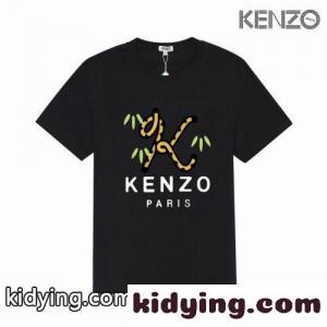 シンプル カジュアル 柔らかい 着心地いい クールネック ケンゾー tシャツ コピー 半袖 ホワイト ブラックkid26buW1Da