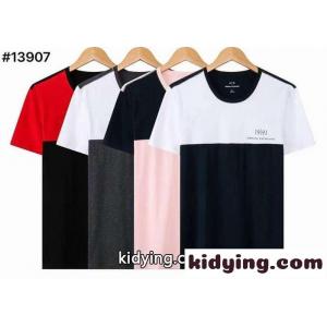 お洒落 クルーネック バイカラー 半袖 アルマーニ コピーブランド tシャツ コピー 春夏 定番 トップスkid26bmuuuy