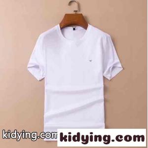 ベーシック 上品 3色あり クルーネック アルマーニ コピーブランド tシャツ コピー 半袖 着心地いい トップスkid26H955bm