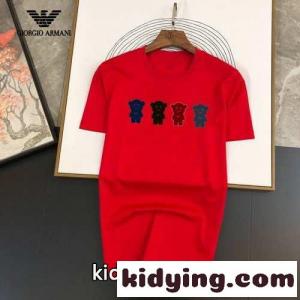 全5色 アルマーニ コピー tシャツ コピー 半袖 クルーネック 柔らかい  快適 カジュアル おしゃれkid269bCOLv