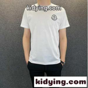 春夏 人気 クルーネック プリント モンクレール コピー tシャツ コピー 半袖 シルケット加工 快適kid26H1Lziy