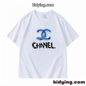 シャネル コピー tシャツ コピー ゆったり 快適 クルーネック ロゴ プリント 半袖 トップスkid26ObG1Xj