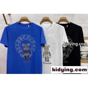 カジュアル ゆったり 快適 クロムハーツ コピー 半袖Tシャツ コピー クルーネック 春夏 3色あり トップスkid26L9vC8f