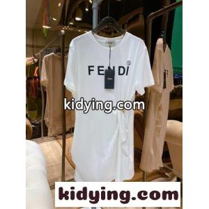 fendi コピー x versace コピー 人気 シンプル ロゴ プリント クルーネック フェンディ コピー ワンピース コピー ストレッチ カジュアルワンピースkid26nS9bie