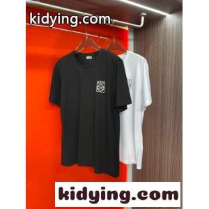 シルケット コットン 快適 クルーネック ロゴ プリント ロエベ コピーブランド tシャツ コピー 半袖 トップスkid265LL9Xv
