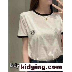 人気 定番 クルーネック アナグラム 刺繍 ロエベ コピー tシャツ コピー 半袖 合わせやすい トップスkid26f851je