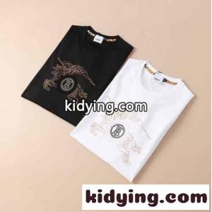 カジュアル ストリート おしゃれ バーバリー スーパーコピー 半袖tシャツ コピー クルーネック ロゴ 快適 メンズ トップスkid26ba0Pba