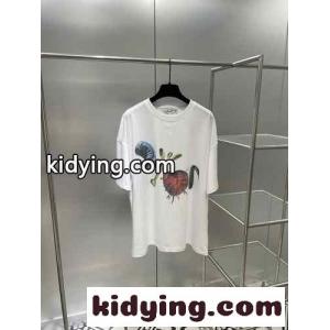 流行り ビッグシルエット 体型カバー プリント クリスチャン・ディオール ブランド コピー Tシャツ コピー 半袖 トップスkid264vGbWj