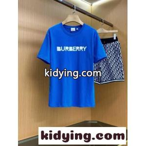 男女兼用 人気 ロゴプリント 合わせやすい バーバリー コピー 半袖Tシャツ コピー クルーネック トップスkid26ruK1bq