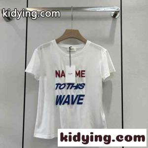 カジュアル 薄手 コットン クルーネック セリーヌ ブランド コピー tシャツ コピー 春夏 定番 半袖 トップスkid26KnaOne