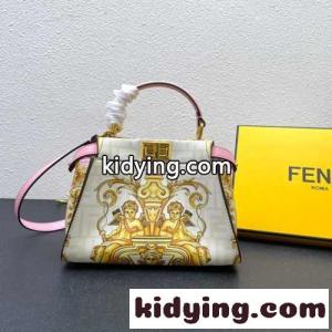 fendi コピー × versace コピー フェンダーチェ レディース エレガント フェンディ コピー バッグ 人気 コピー プリント ハンドバッグkid26aSHTju