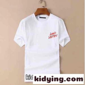 おしゃれ カジュアル プリント 柔らかい 快適 ルイ・ヴィトン tシャツ コピー クルーネック 半袖 トップスkid26D4f8bm