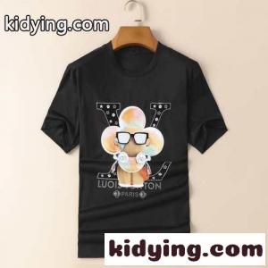 春夏 メンズ クルーネック ルイ・ヴィトン tシャツ コピー 定番 人気 カジュアル おしゃれ トップスkid26Ci8D8D