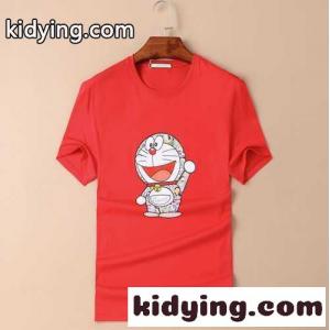 遊び心いっぱい 可愛いド ラえもん プリント グッチ コピーブランド 半袖Tシャツ コピー シルケット加工 クルーネック トップスkid26buWT1D