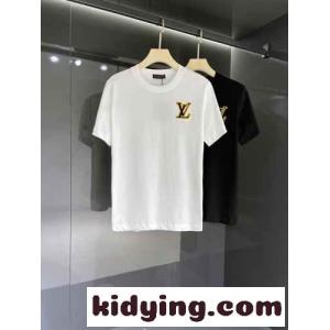 シンプル 上品 クルーネック ルイ・ヴィトン Tシャツ コピー コットン 半袖 着心地いい トップスkid26KLH11b