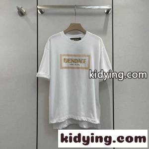 fendi コピー×versace コピー 新作 大人気 コラボ フェンディ コピー 半袖tシャツ コピー ロゴ コットン トップスkid26fKzeCq