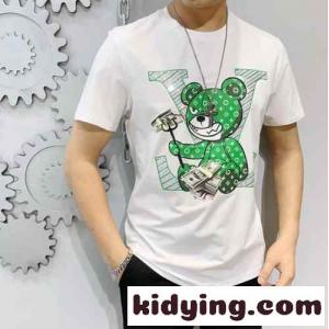 人気 カジュアル おしゃれ 快適 クルーネック ルイ・ヴィトン tシャツ コピー 半袖 夏 定番 トップスkid26PfCieC